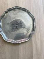 Antiker Zinnteller Kappelbrücke Luzern  Durchmesser 26 cm