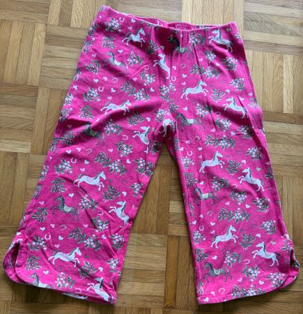 Mädchen 7/8 Hose in der Gr. 122 (Pferdemuster)
