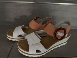 Rieker Sommer Sandale weiss/abricot - Grösse 40