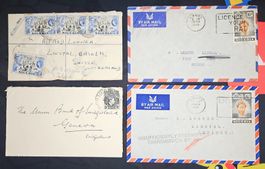CL25 4 Enveloppes + Timbre Nigeria 19xx