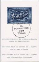 1945, Spendeblock Nr. W21, mit Sonderstpl. LUGANO 3.lll.45.