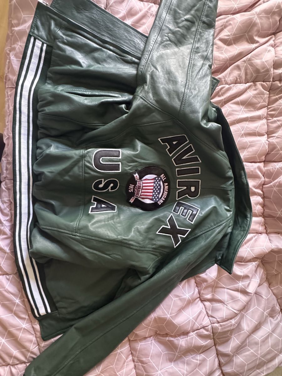 Avirex Vestes: AVIREX GREEN LEATHER FLIGHT JACKET – Neuf (Voir description) à Kloten par cet_xz7x 8