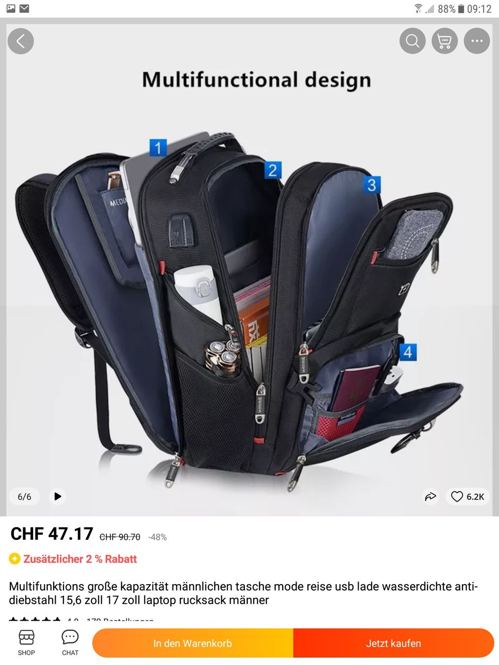 Rucksäcke: Rucksack Wandern/Schule/Ferien 35 L – Neu und originalverpackt aus St.Gallen von Kristal54 1