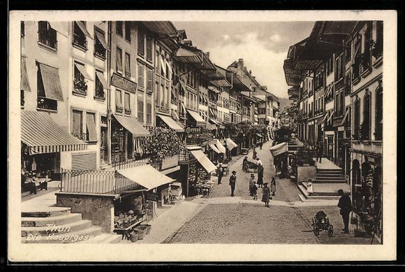 Cartoline postali: AK Thoune, La rue principale – Usato da Berlin venduto da bartko-reher