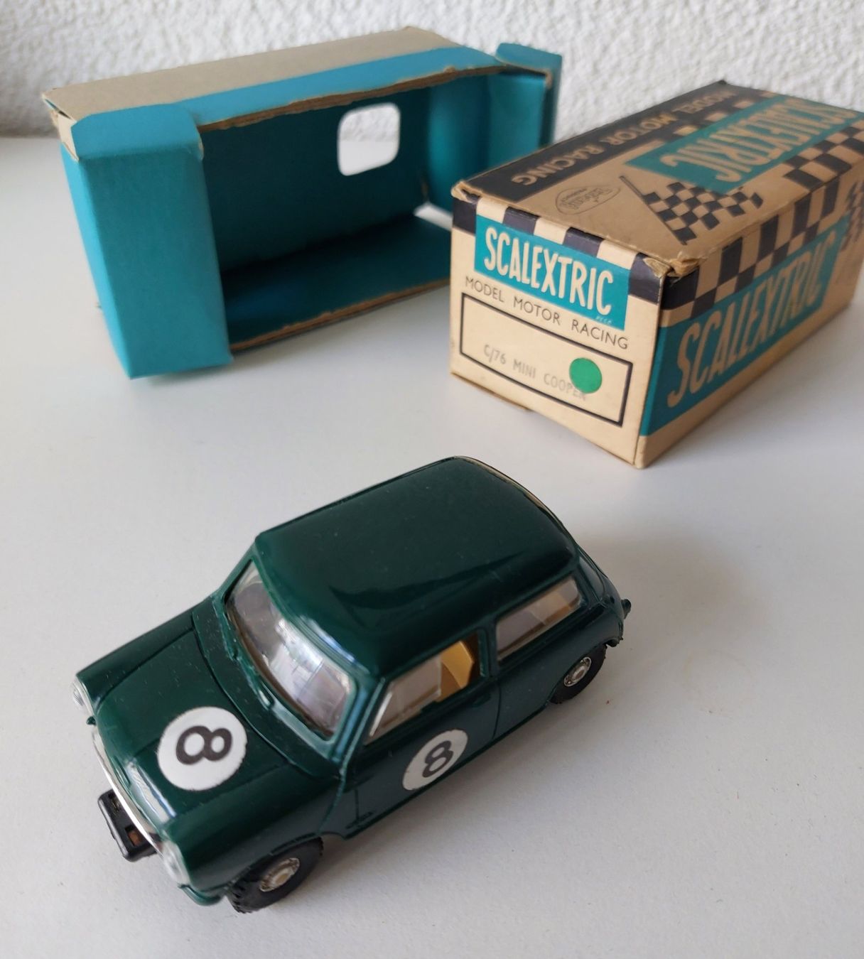 Märklin Piste: SCALEXTRIC C76 Mini Cooper mit Originalbox Slotcar – Usato da Schenkon venduto da Elbarto007