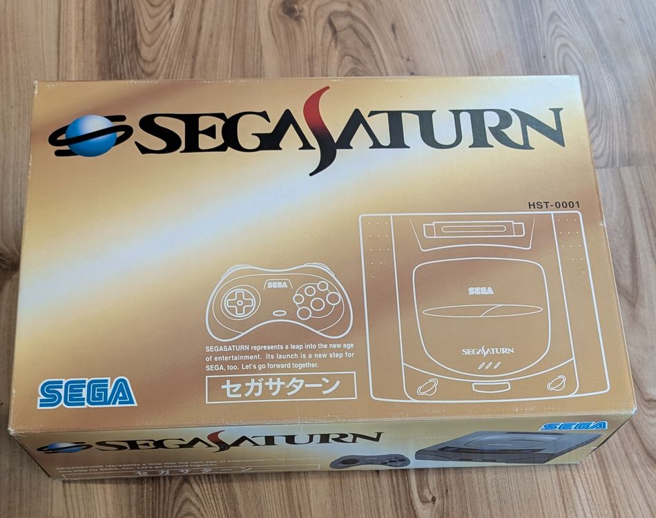 Console Sega Saturn V2 Japonaise Blanche - En Boîte Avec Notice + 3 Jeux - NTSC-J