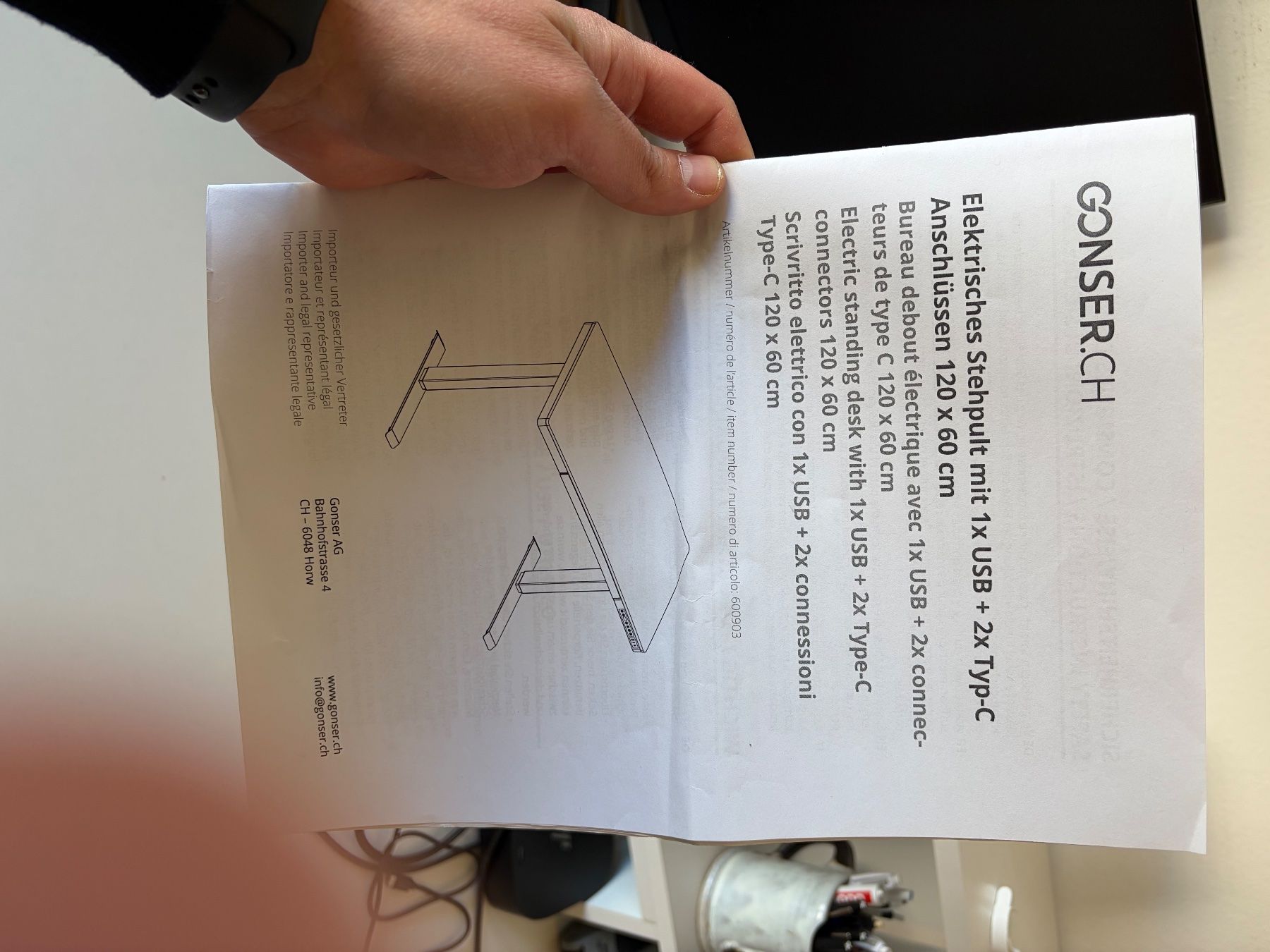 Scrivanie: Bureau debout électrique - Electric standing desk – Usato da Genève venduto da gia_8cgn 3