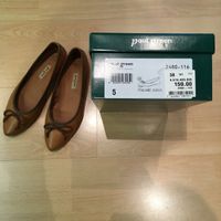 Paul Green Damen Ballerina spitz, Super Soft Leder braun 38