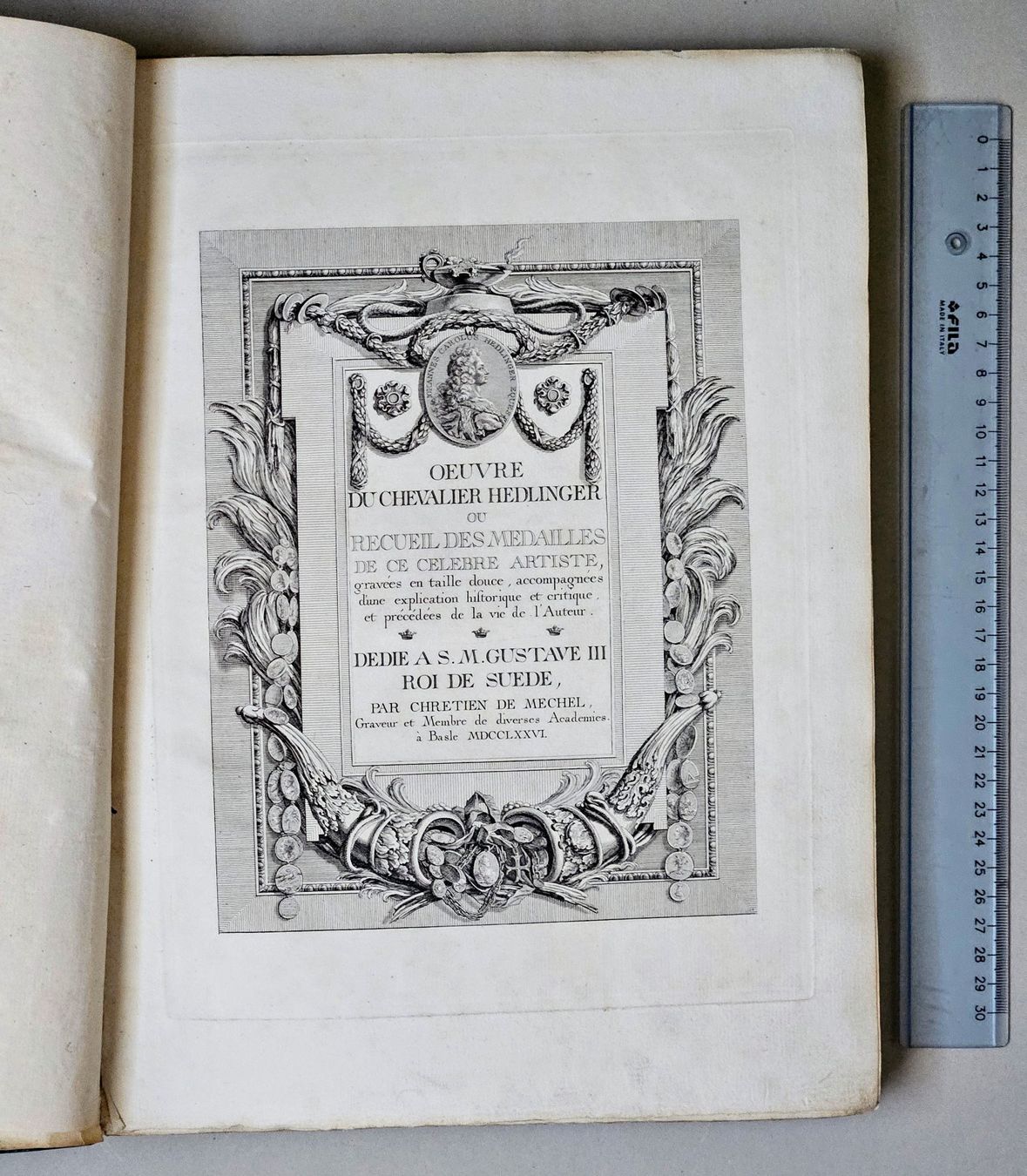 Libri: Oeuvre du Chevalier Hedlinger, Basle 1776 – Usato da Lugano venduto da Numisartes 2