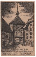 Thun, ehem. Zeinigertor, Freienhof, Künstlerkarte gel. 1925