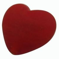 3 Herzen Murano rot gefrostet 20mm