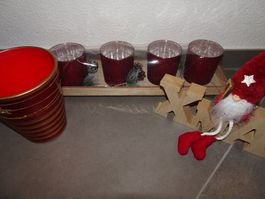 Weihnachtsdeko Set: Teelichthalter, XMAS Wichtel, Gefäss