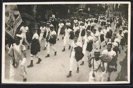 Foto-AK Luzern, Turnfest 1928, Turner be