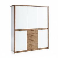 Klassischer Holzschrank Eckschrank Kleiderschrank JVMOEBEL
