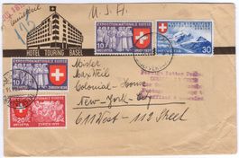 Landi 1939 (fr) - illustrierter Beleg von LUZERN in die USA