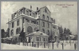 1914, BERN, PRIVATKLINIK ENGERIED IM SCHNEE, SELTENE KARTE