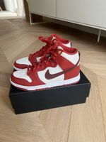 Nike Dunk High Red White Burgundy 