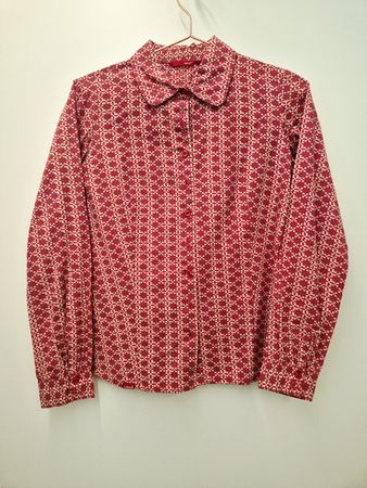 LAGA Red Patterned Button-Up Shirt - Size S
