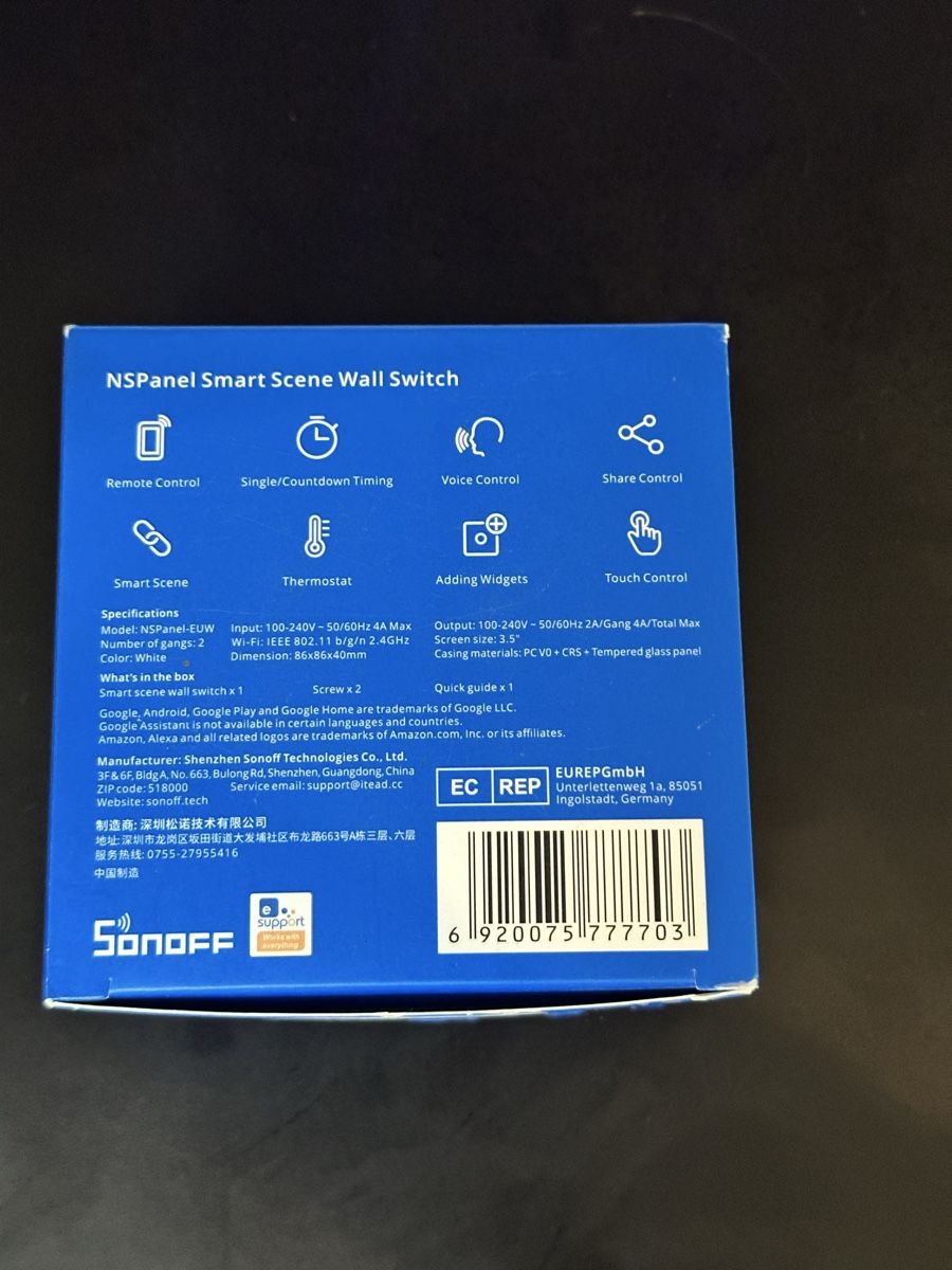 Sonoff Studioequipment: Sonoff NSPanel Smart Scene Wall Switch neu – Neu (gemäss Beschreibung) aus Buonas von vonRich 1