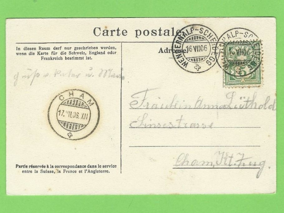 Cartoline postali: Kleine Scheidegg mit Eiger und Mönch – Usato da Zürich venduto da t24_de 1
