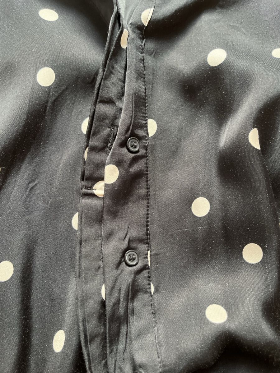 H&M Camicette: H&M Blouse, Size S, Black with White Dots - Viscose – Usato da Luzern venduto da worn_by_Ana 3