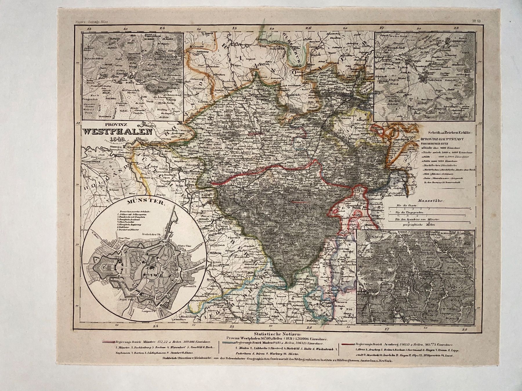 Cartes géographiques & atlas: Antike Landkarte Westphalen – D'occasion à Cham par Chramschopf