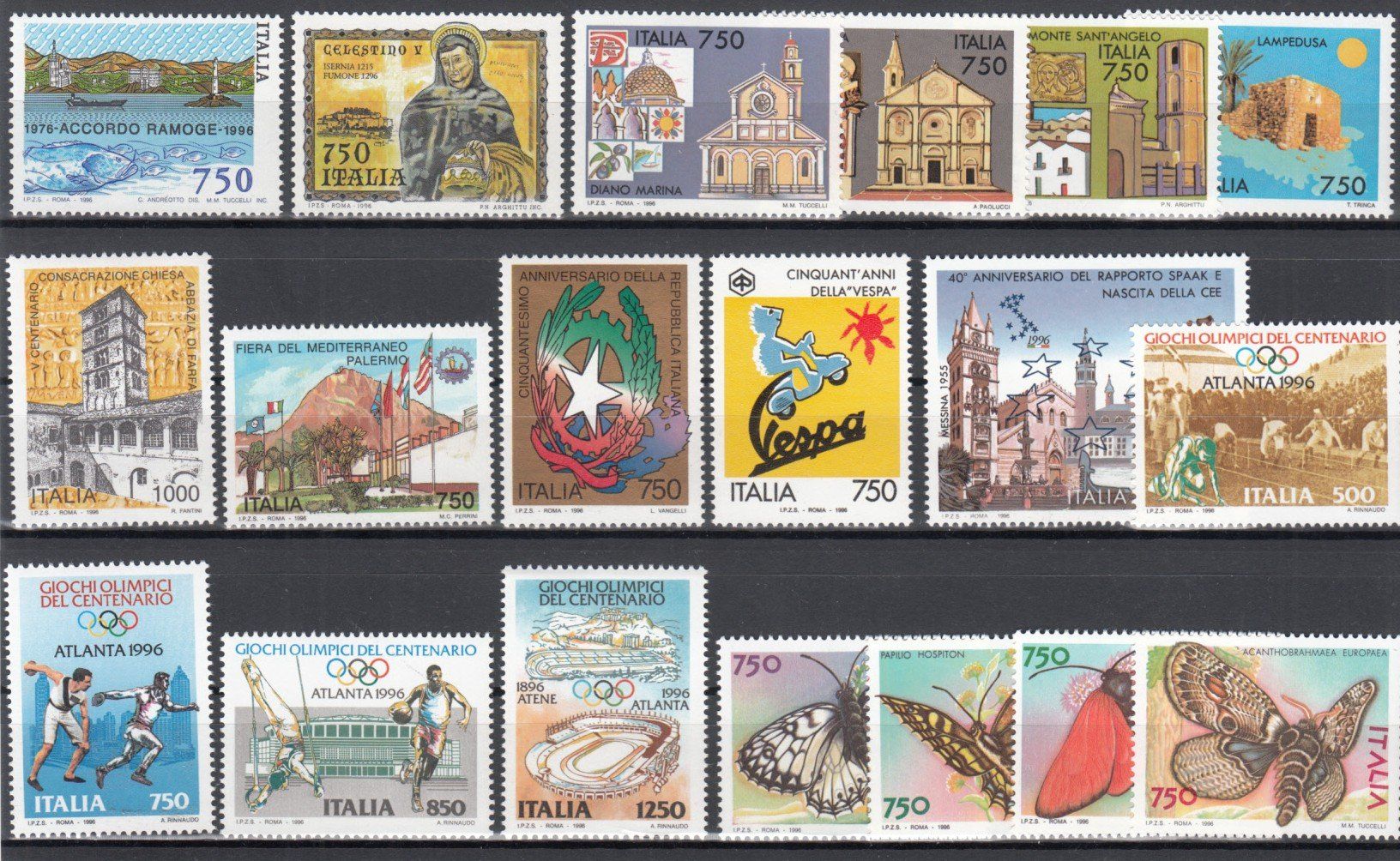 Tutti i francobolli: Italien 1996 postfrisch – Usato da Bürglen TG venduto da StampGraf 2