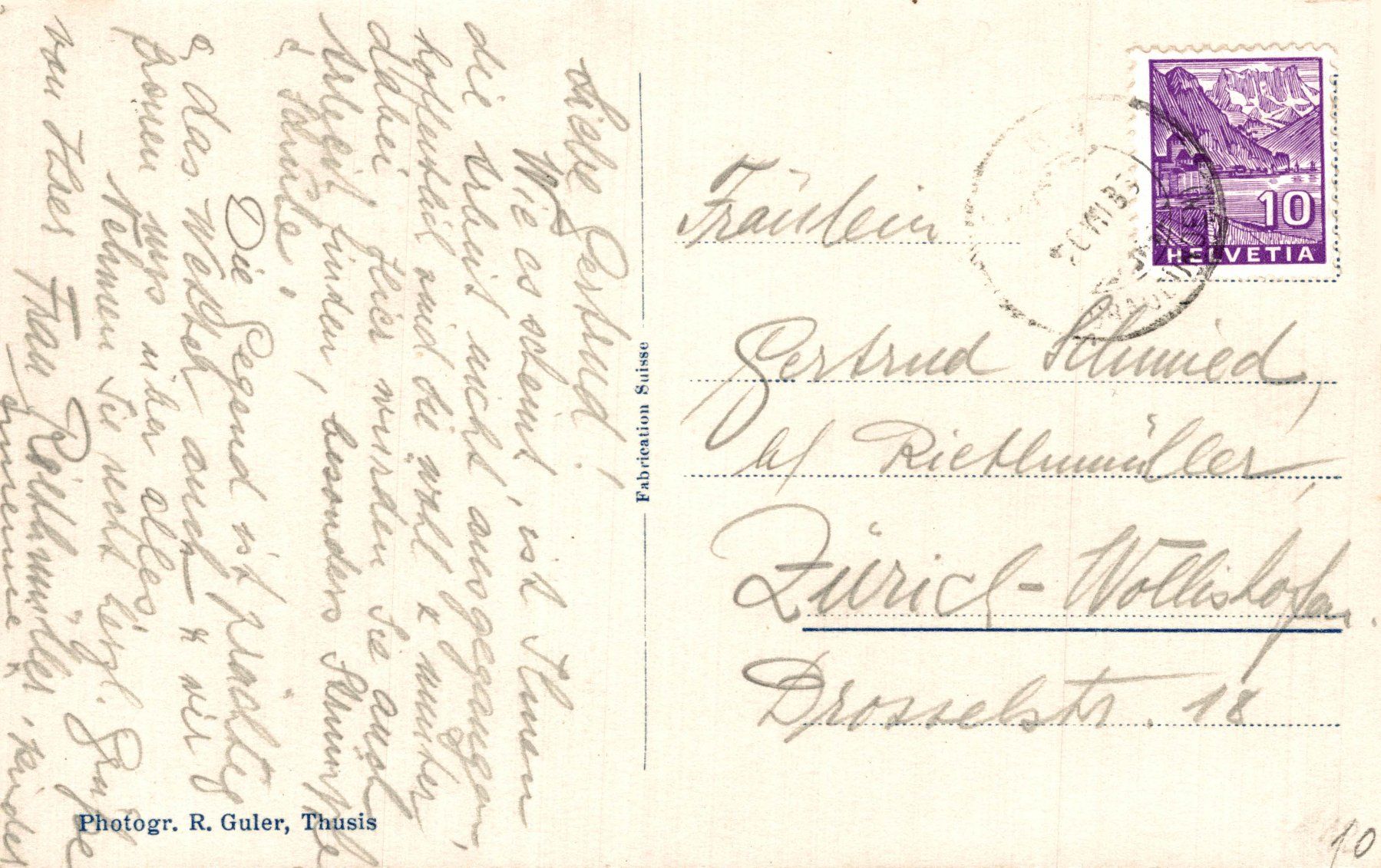 Cartoline postali: Kirche in Sarn (Heinzenberg) – Usato da Bronschhofen venduto da Astore 1