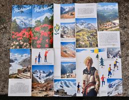 50er/60er Jahre Faltprospekt Pontresina Engadin Sommer panor