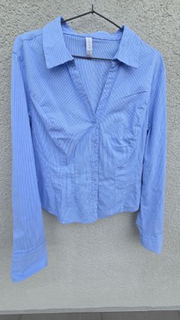 Bluse von New Yorker - blau gestreift - Grösse L 