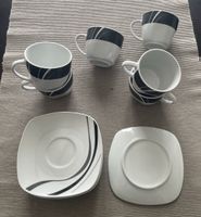 Servizio da caffè/tè moderno - 6 tazze e 7 piattini