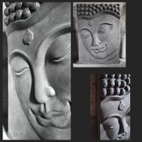 Grosses Buddha /Gips-Wand Bild