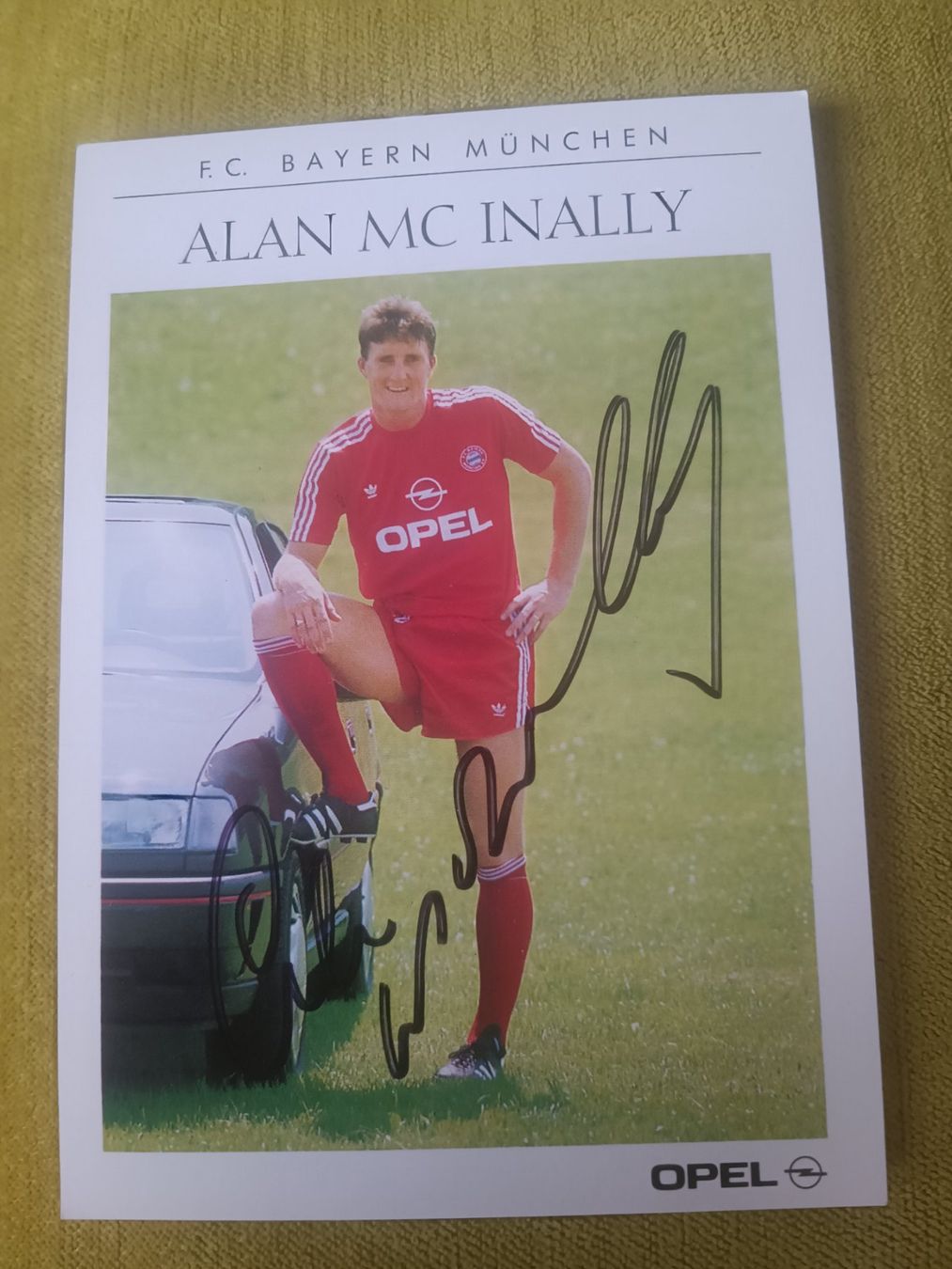 Autogramme: Alan MC Inally - Bayern München - 90er Jahre  handsig. – Gebraucht aus Menziken von Artographs