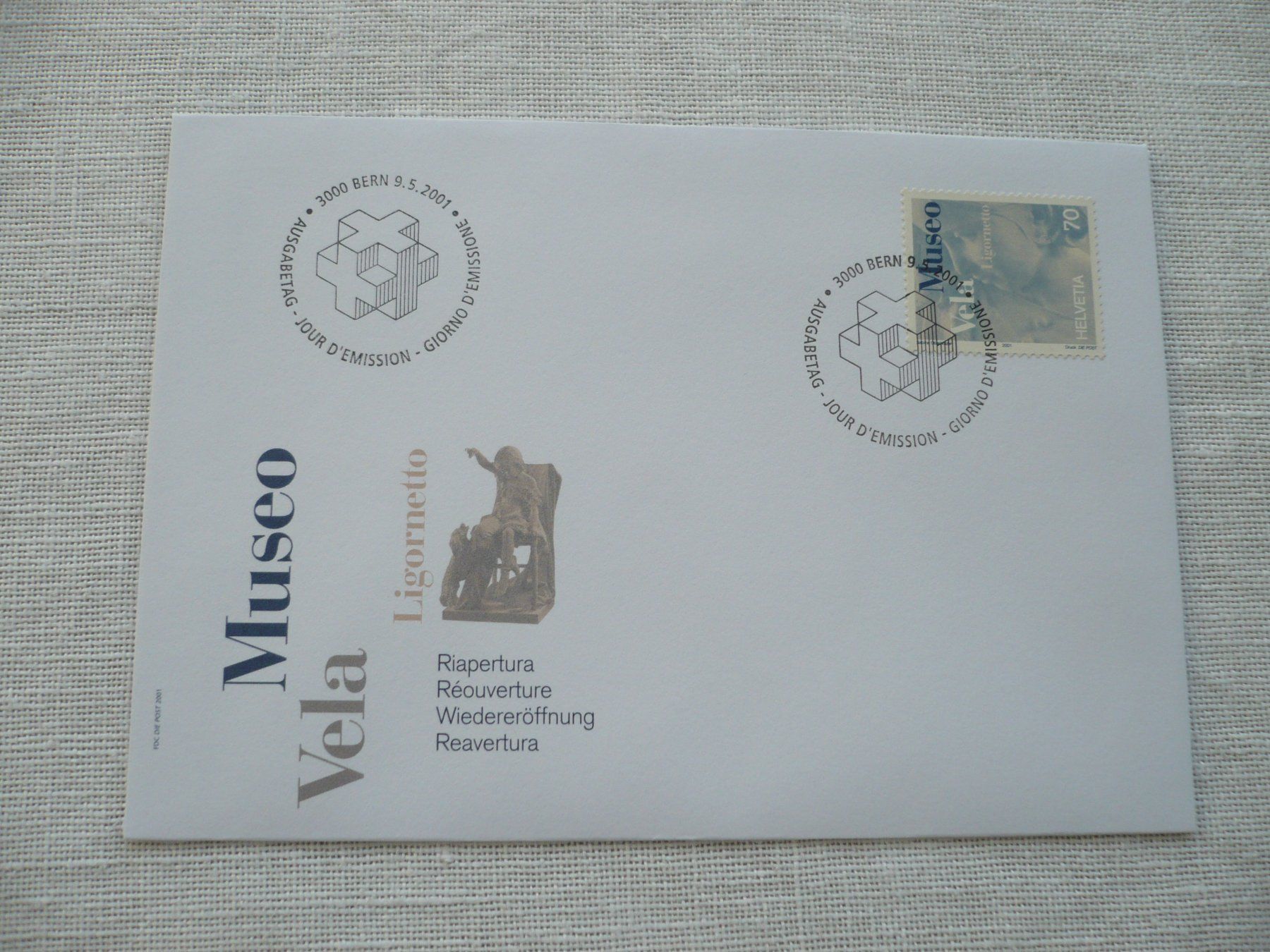 Alle Briefmarken: 2001 FDC Museo Vela SBK 1023 – Gebraucht aus Zürich von saltandpepper008