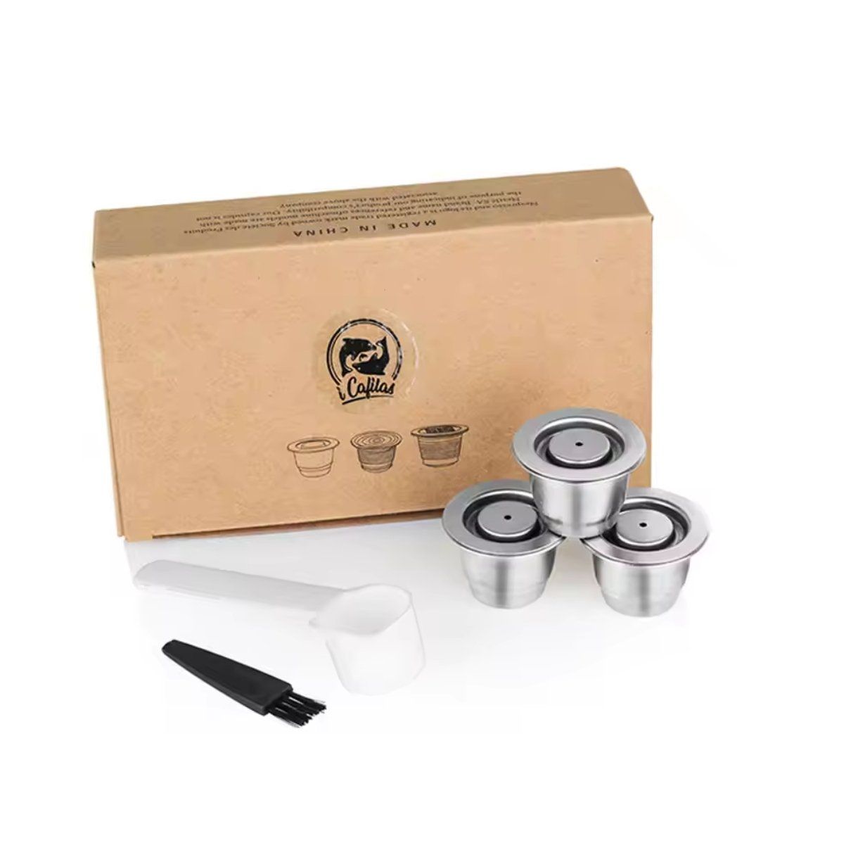 Nespresso Macchine per caffè & Macchine per espresso: 3x wiederverwendbare Nespresso Kapseln, Edelstahl – Nuovo e nell'imballaggio originale da Romanshorn venduto da pfimex 1