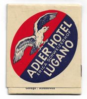 WERBUNG LUGANO ADLER HOTEL ERICA SCHWEIZERHOF um 1920 ZÜNDH