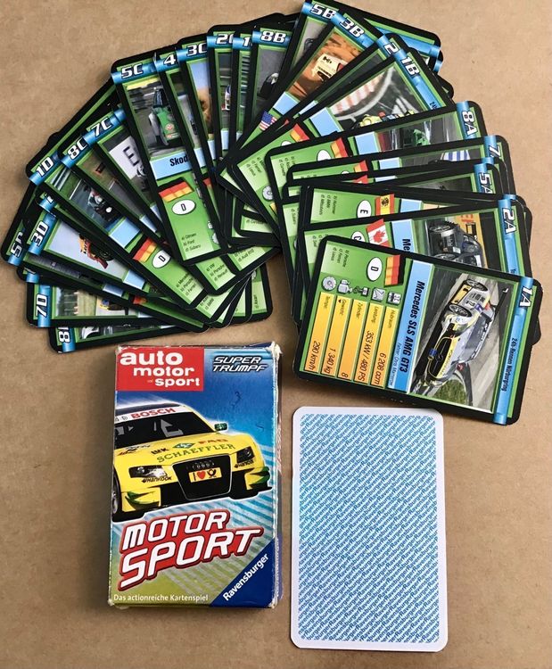 Quartett Auto Motor Sport Rennwagen Kartenspiel Ravensburger (Gebraucht ...