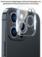 iPhone 15 Pro / 15 Pro Max Kamera Glas Panzer Schutz HD 9H