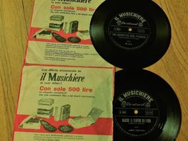 Lot: 9 Folien-Schallplatten singels, "ITALO Sound", ca.1956