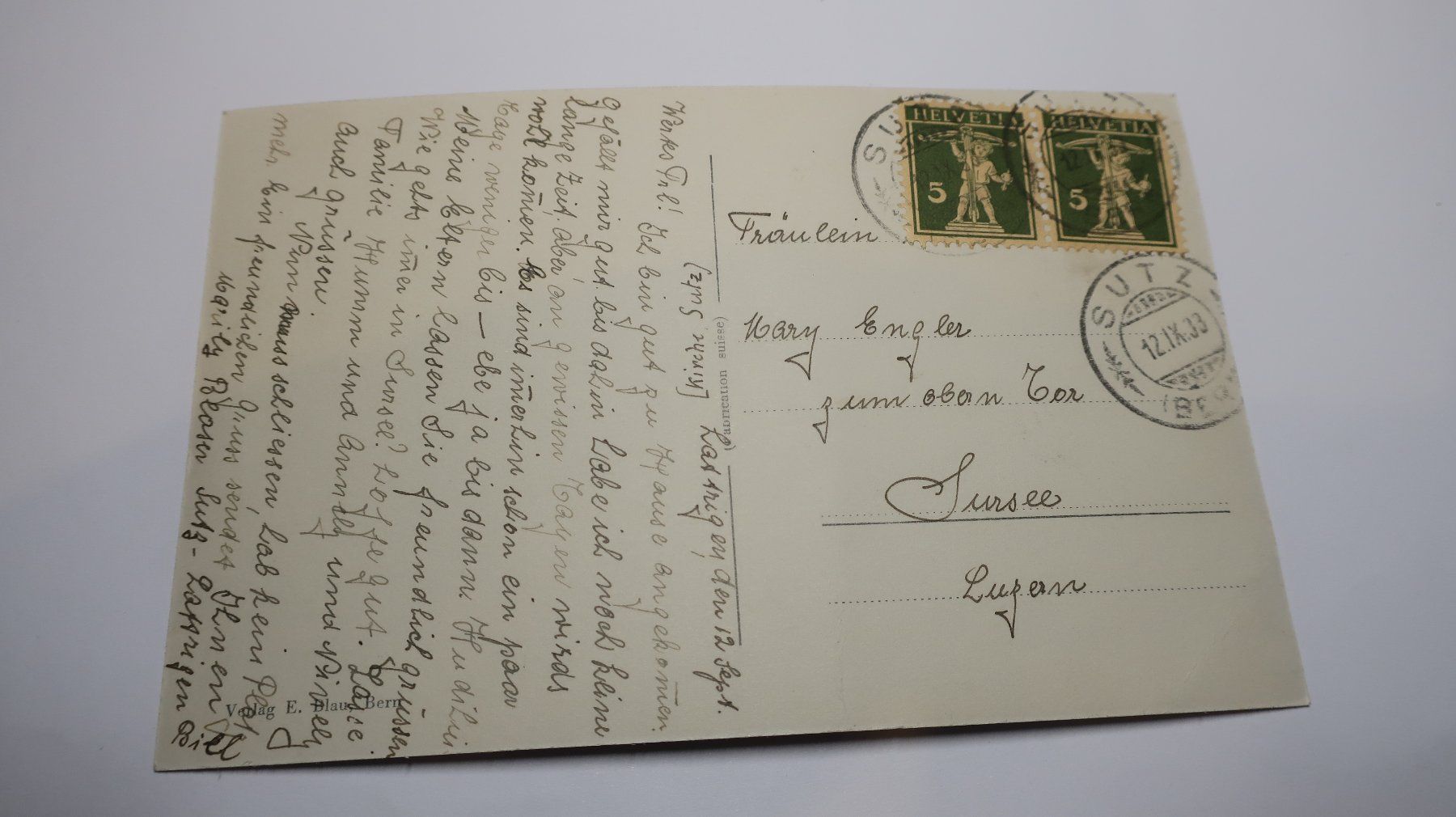 Cartoline postali: Sutz  1933 – Usato da Cormoret venduto da Pascalll2001 6