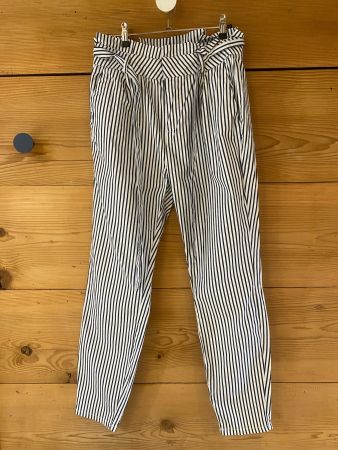 Stoffhose Vero Moda M weiss-blau gestreift