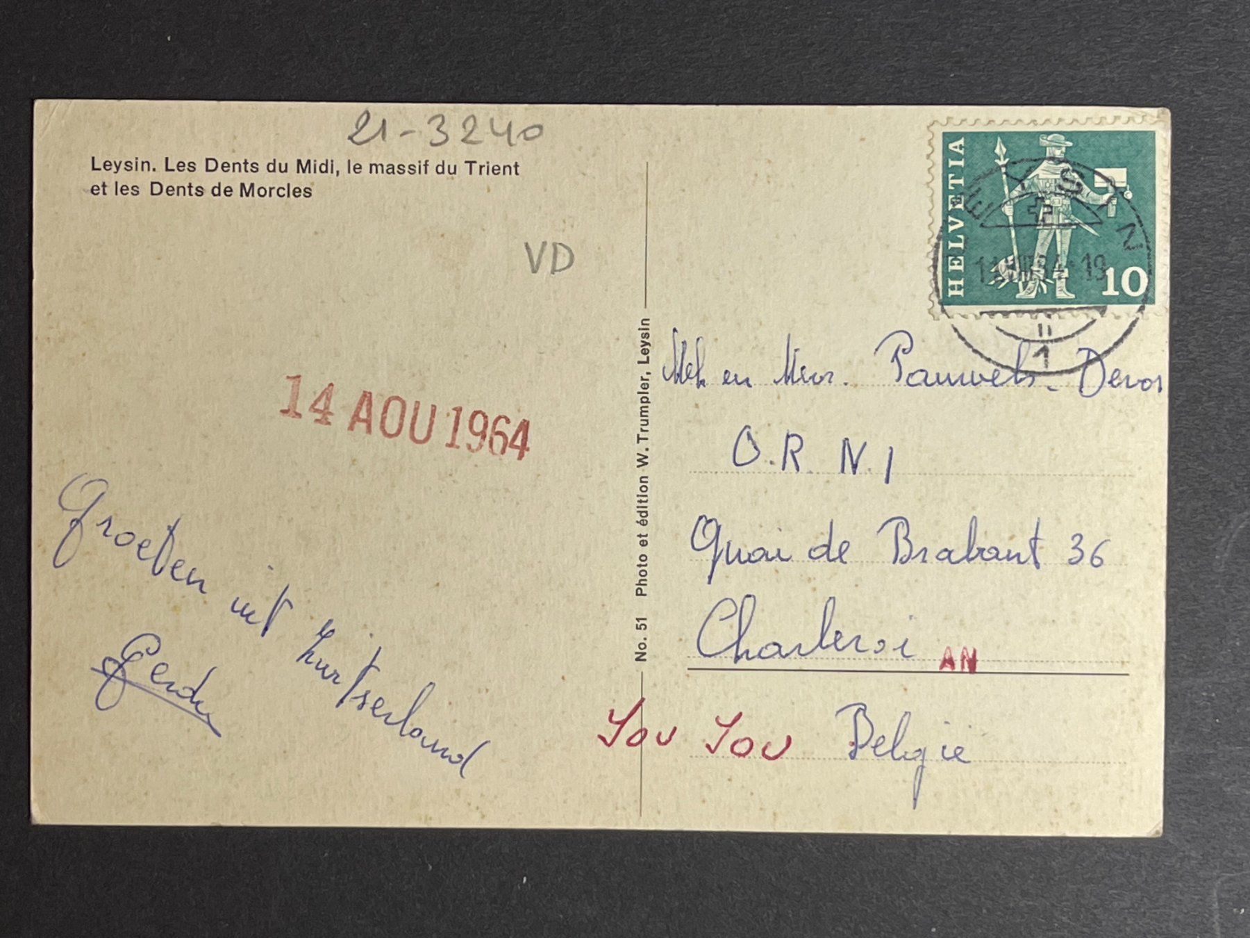 Cartoline postali: Leysin, Les Dents du Midi – Usato da Steg VS venduto da danwer74 1
