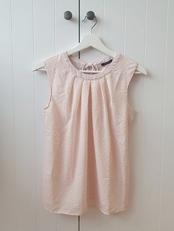 Bluse rosa Schleife Punkte S/36