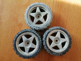 3x RC Reifen, Vintage, 5-Stern Felgen (5)