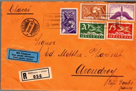 CH - Flugpost - Sonderflug - SF 27.4u nach Frankreich