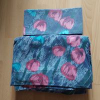 Bettwäsche Set Blumenmuster blau rosa guter Zustand