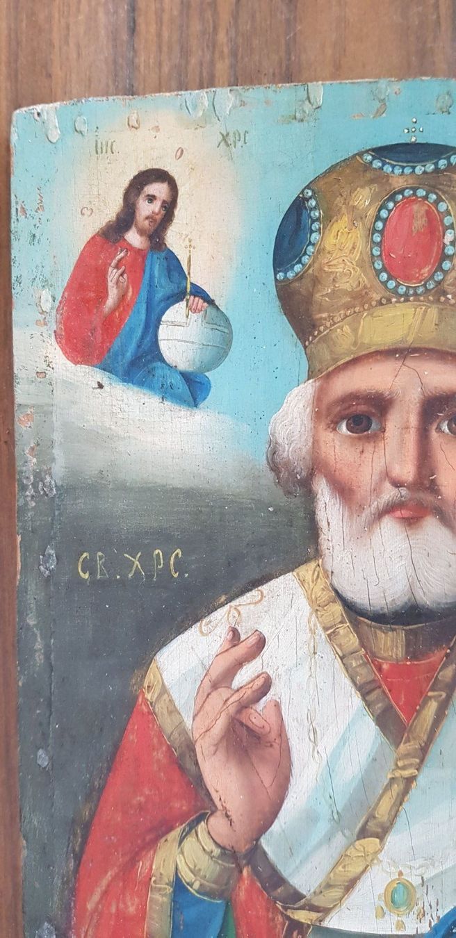 Dipinti: Ikone Hl. Nikolaus antik – Usato da Mörschwil venduto da antiksalon21 4