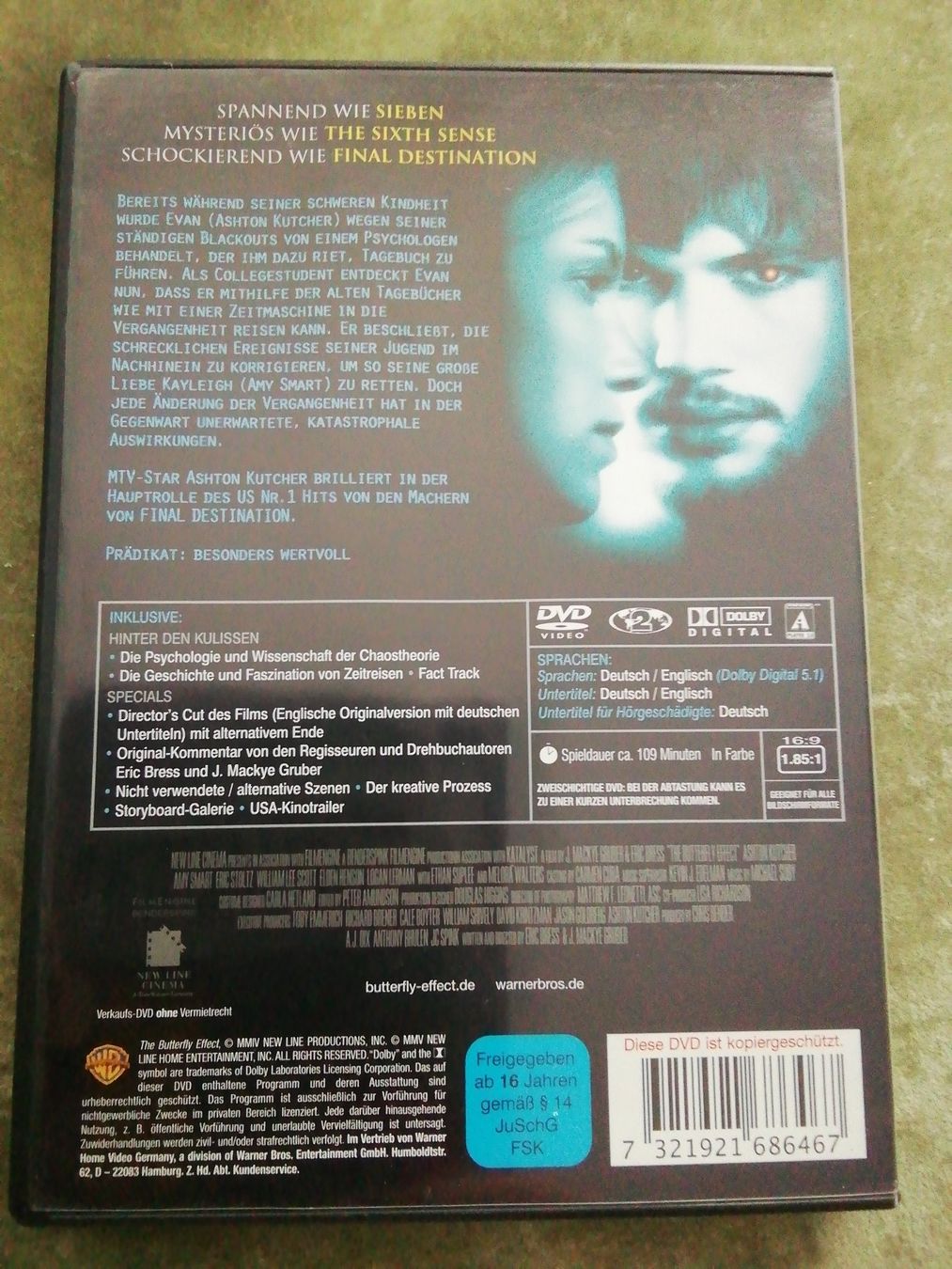 Tutti i DVDs: Butterfly Effect DVD - Thriller - 2 Disc Edition – Usato da Ballwil venduto da eldave 1