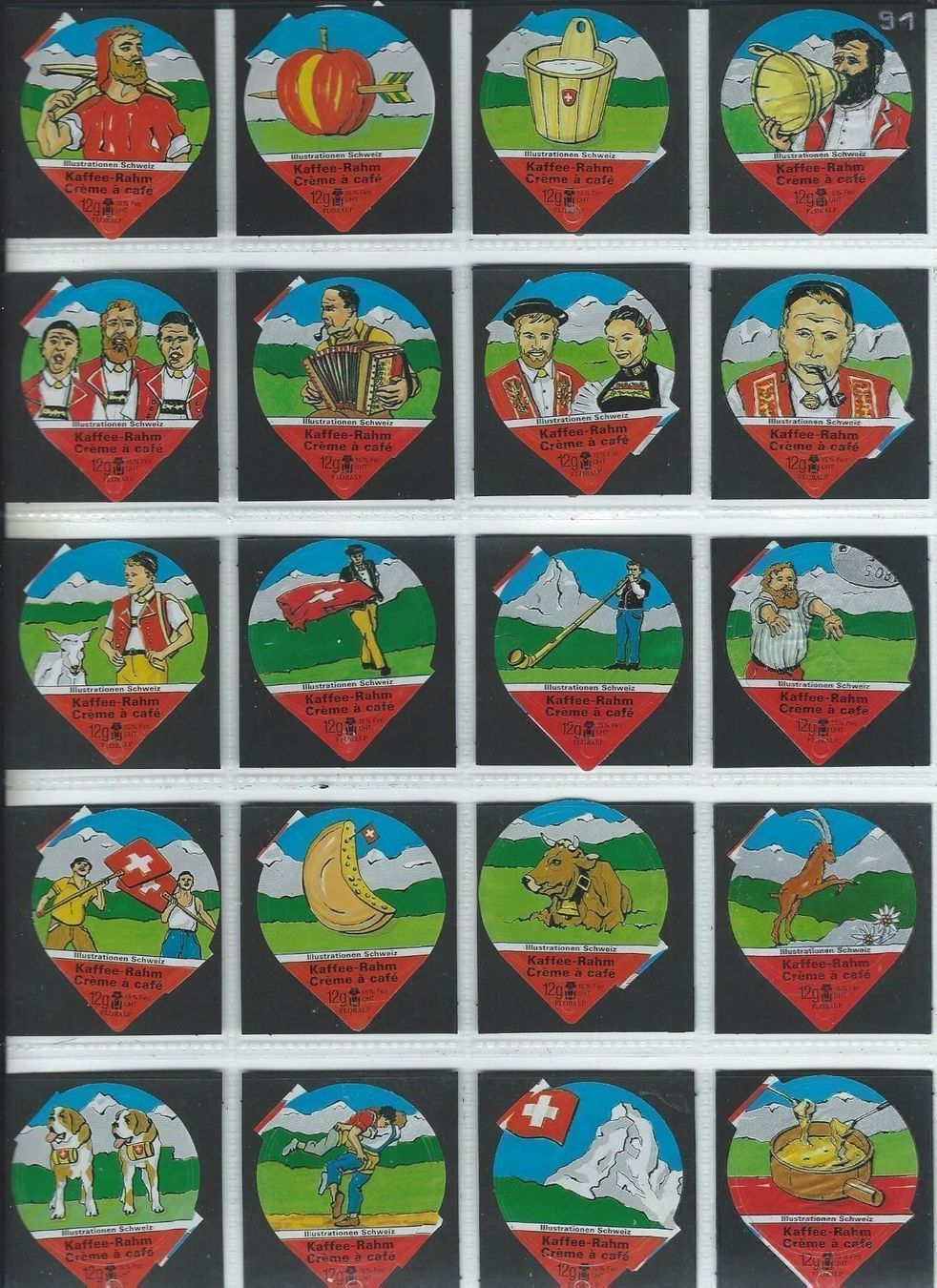 Kaffeerahmdeckel: KRD Illustrationen Schweiz 1991  53A – Gebraucht aus Hochdorf von Teger02