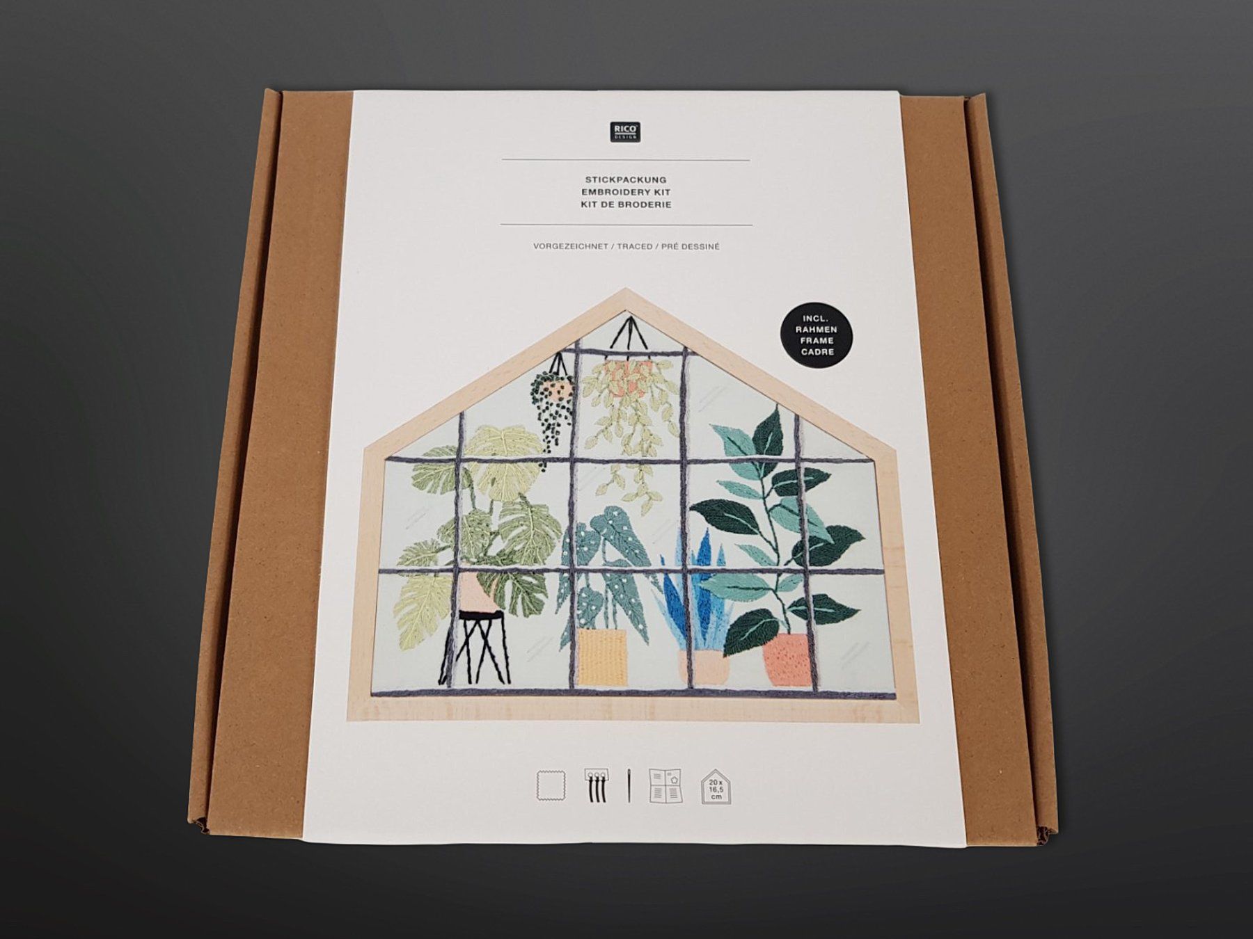 Cerchi da ricamo: RICO DESIGN Stickpackung Urban Jungle – Nuovo (secondo la descrizione) da Suhr venduto da Restwert_Suhr 4